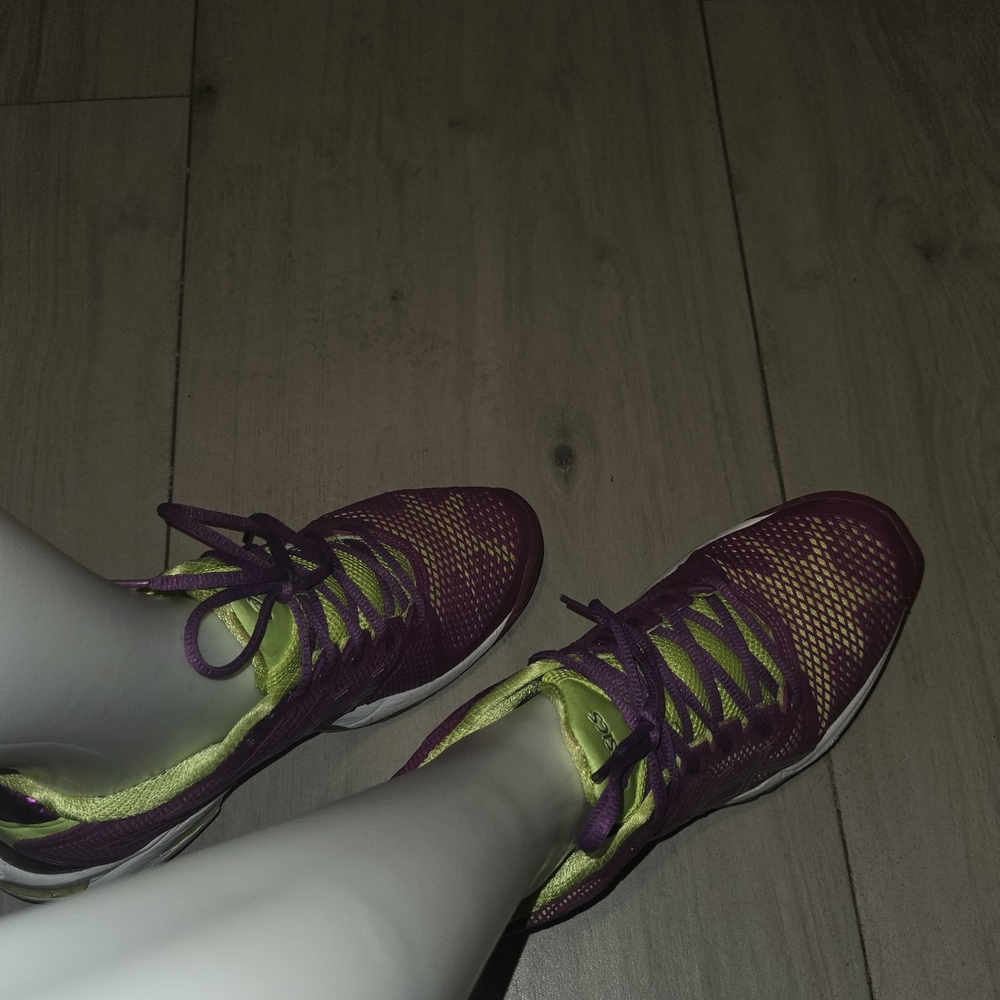 ASICS Women's Purple and Yellow Running Shoes - Picture 3 of 6